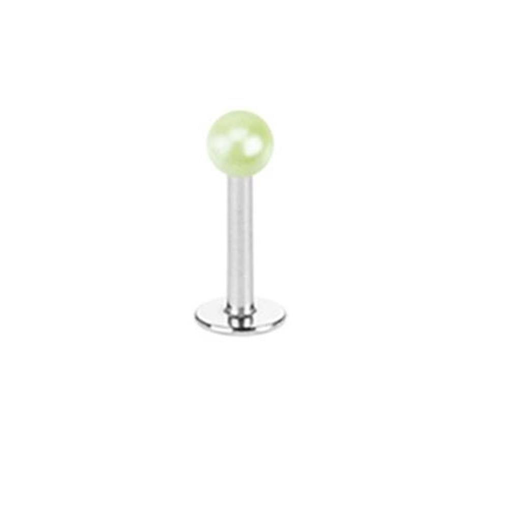 Labret Piercing Set 8mm 1,2mm Lippenpiercing Stecker Ohr Silber Damen Herren Tragus Conch Kugel Stab Chirurgenstahl Perle viele Farben