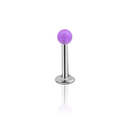 Lippenpiercing UNIVERSAL Stud Labret Monroe Cartilage Ball 3mm oder 4mm leuchtet im Dunkeln Edelstahl Chirurgenstahl 316L