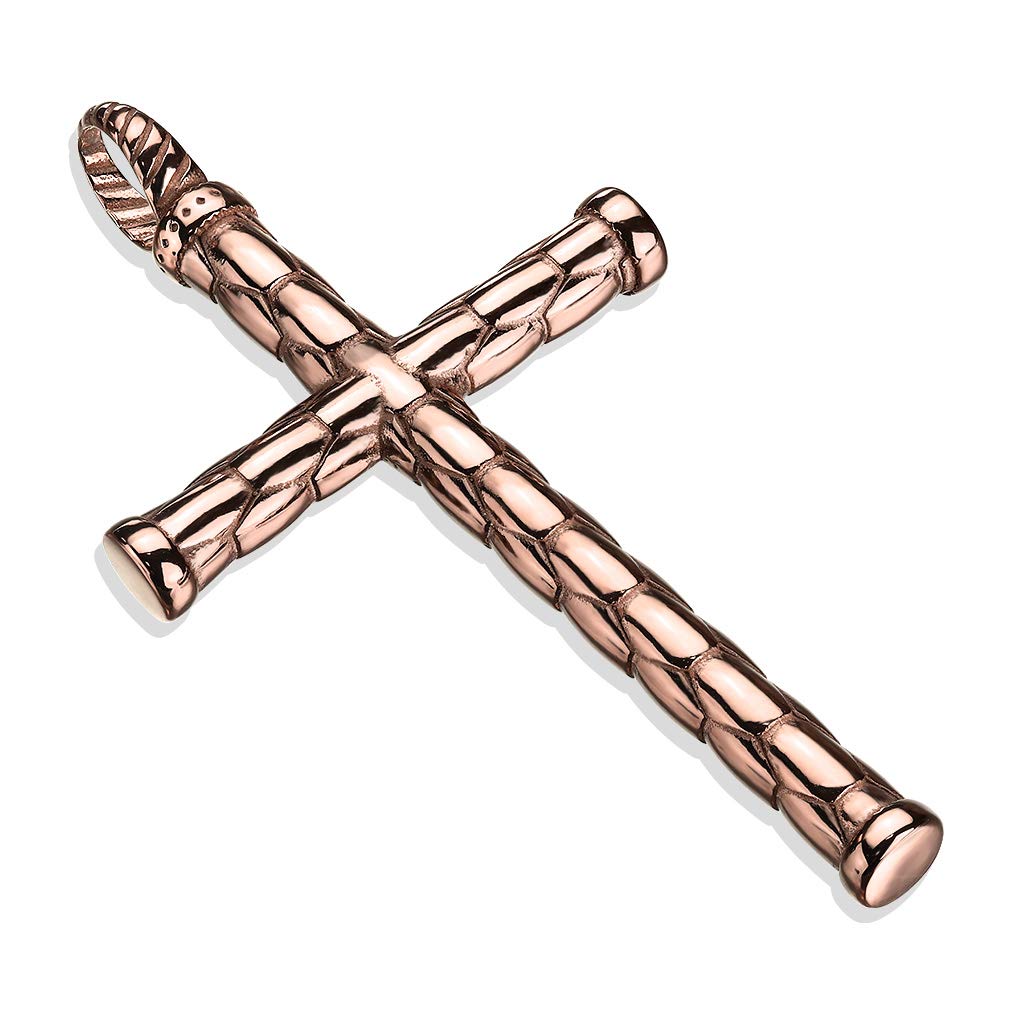 Kettenanhänger Kreuz Wabenmuster 316L Chirurgenstahl Silber Schwarz Rose Gold Halskettenanhänger Pendant Damenkettenanhänger